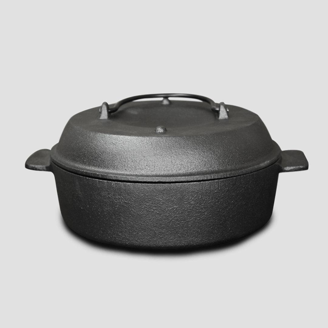 NNEAGS 28cm Cast Iron Dutch Oven Pre-Seasoned Cast Iron Pot with Lid