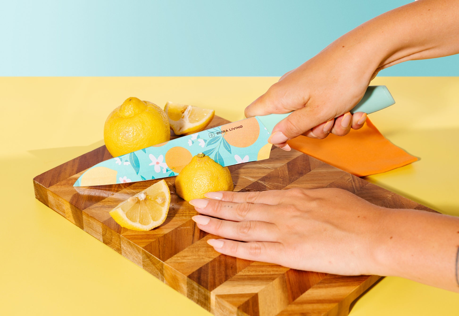 3-Piece Printed Kitchen Knife Set-Multi Color-1