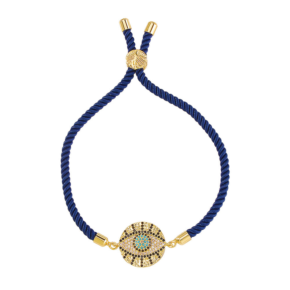 18K Gold Plated Evil Eye Cord Bracelets