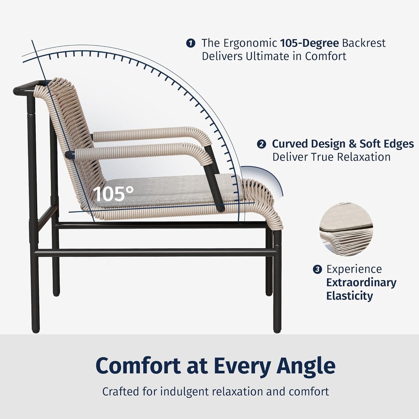 Modern Four Piece Patio Furniture Set for Outdoor Spaces