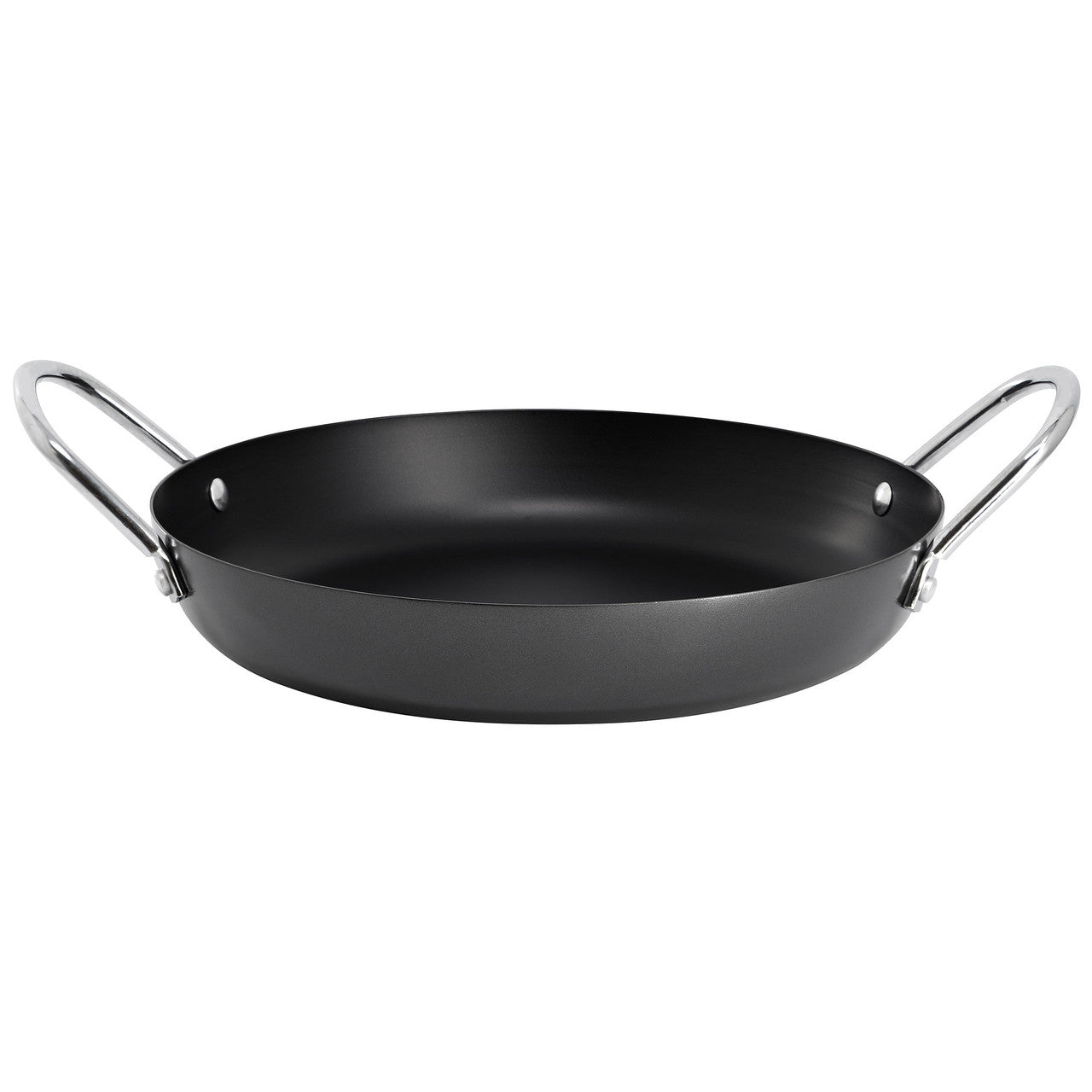 Oster Smithfire 11 Inch Nonstick Carbon Steel Paella Pan in Dark Gray