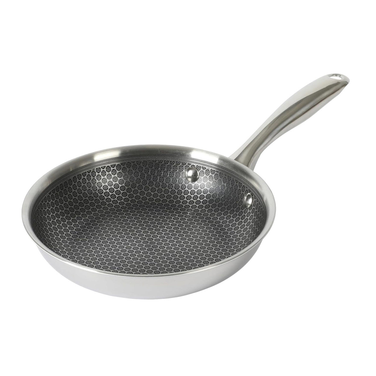 Oster Modessa 8 Inch Nonstick Triply Stainless Steel Frying Pan in Silver