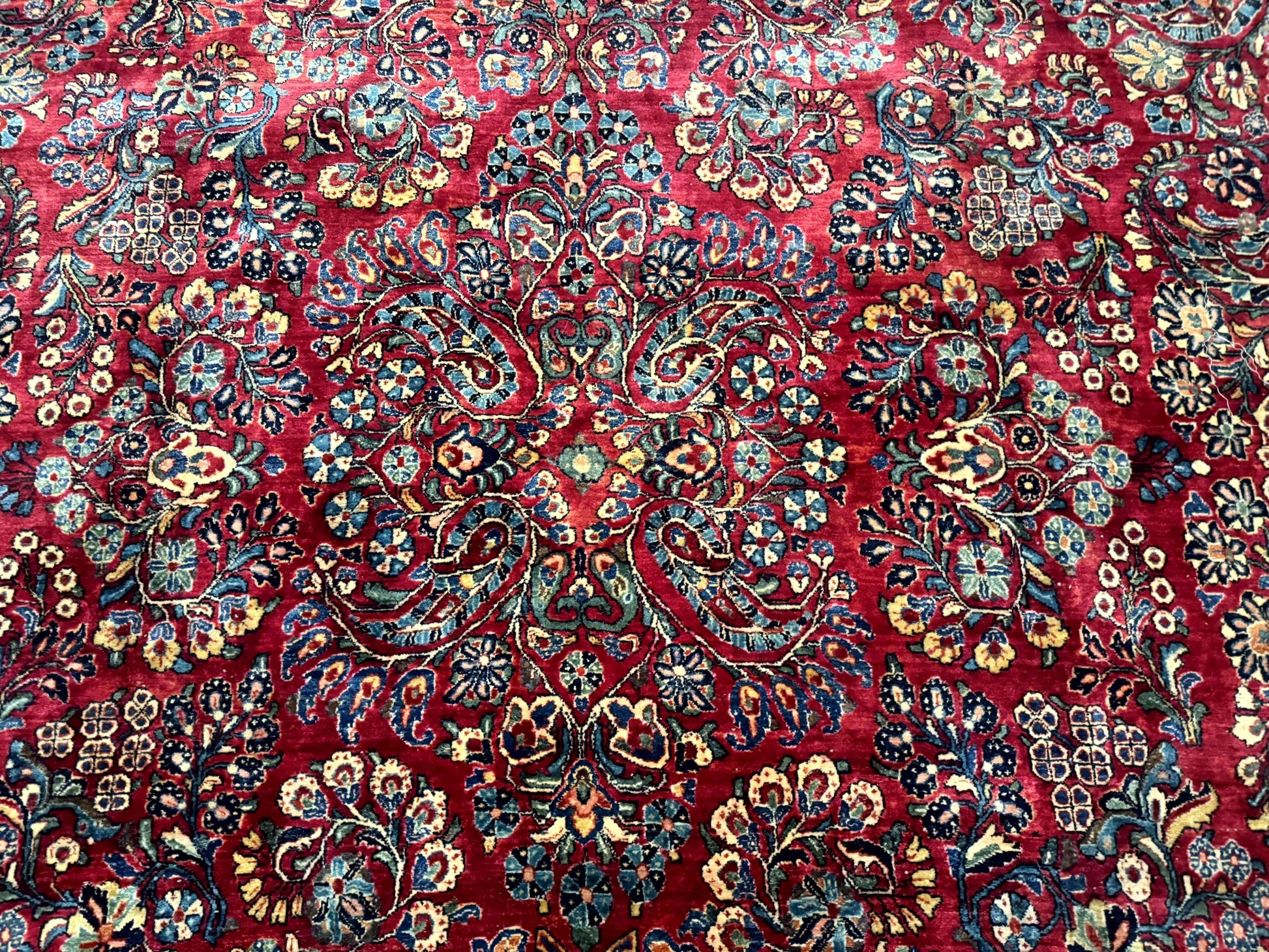 Palace Size Antique Persian Sarouk Rug 12x18-3