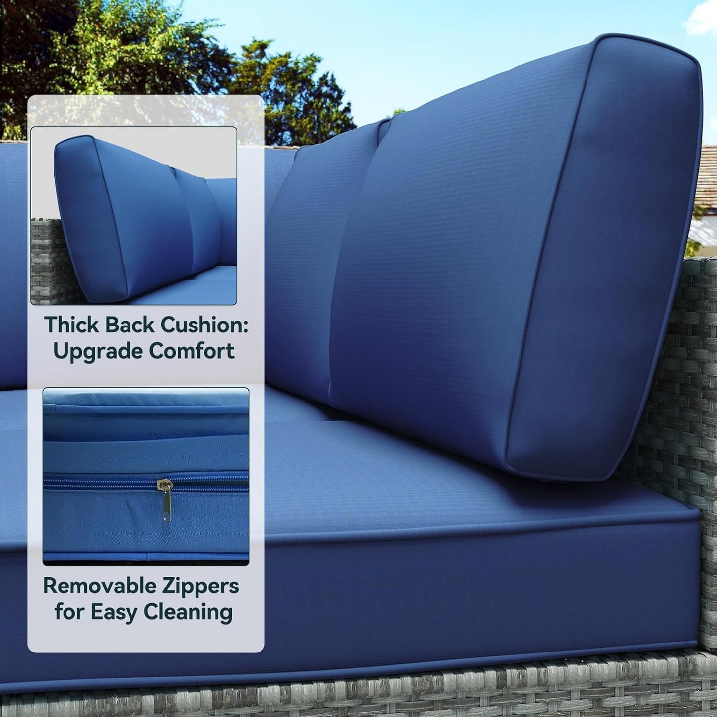 Water-Resistant Outdoor Cushions for Patio Furniture Sets