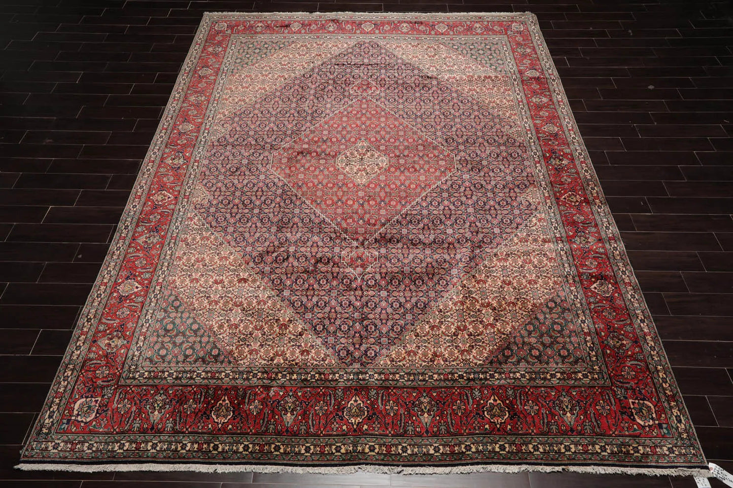 10x14 Midnight Blue Hand Knotted 100% Wool Bidjar Traditional 300 KPSI Oriental Area Rug-2