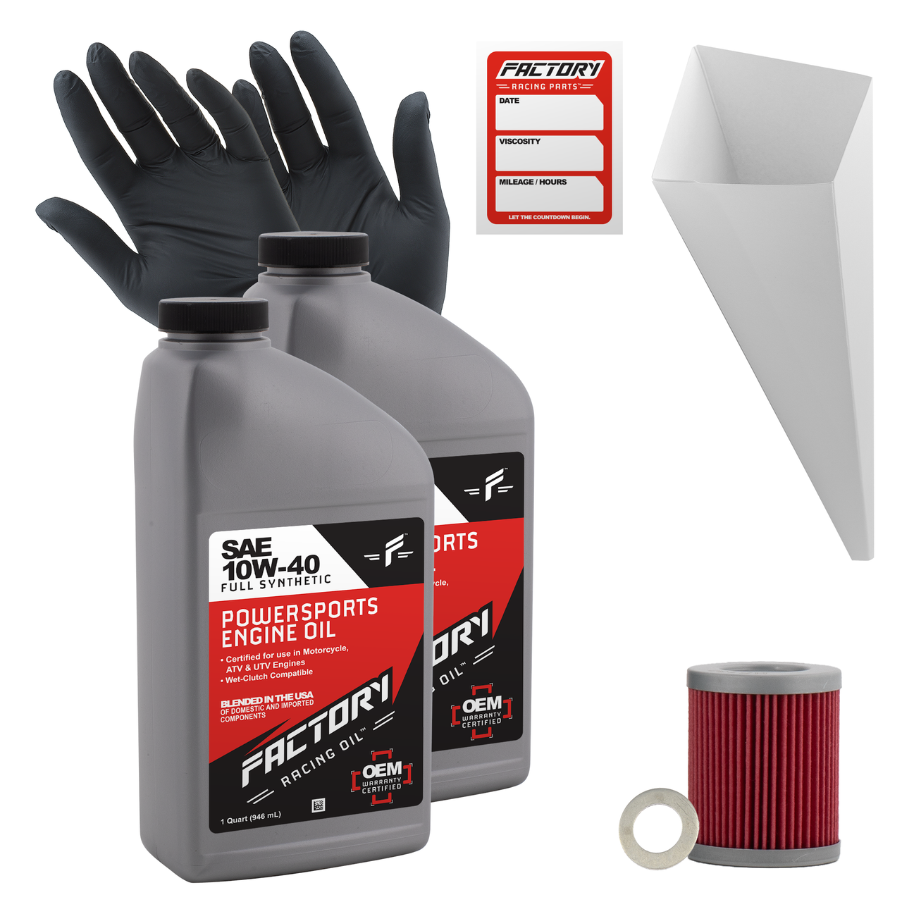 10W-40 Full Synthetic 2 Quart Oil Change Kit fits Suzuki LT-F160 Quadrunner