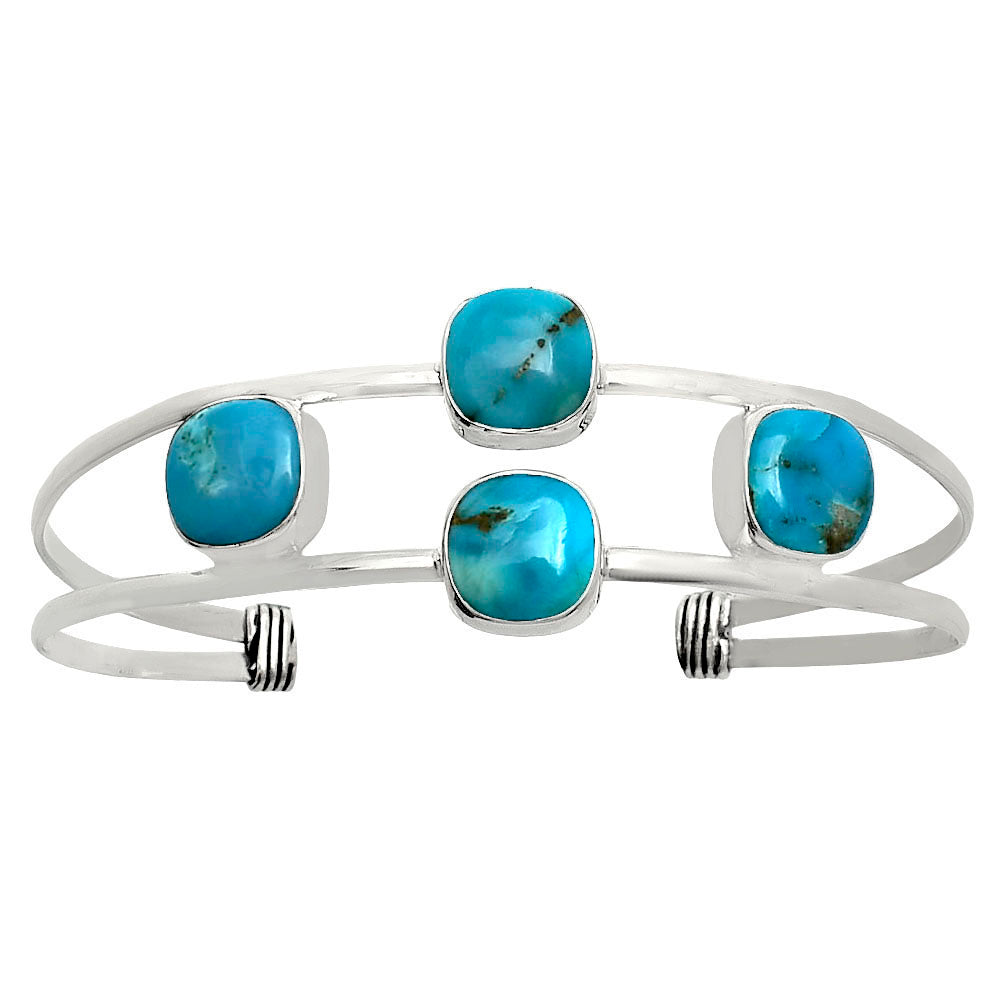 Premium Quality Sleeping Beauty Turquoise Cuff Bangle Bracelet B-1047 27-EB10168