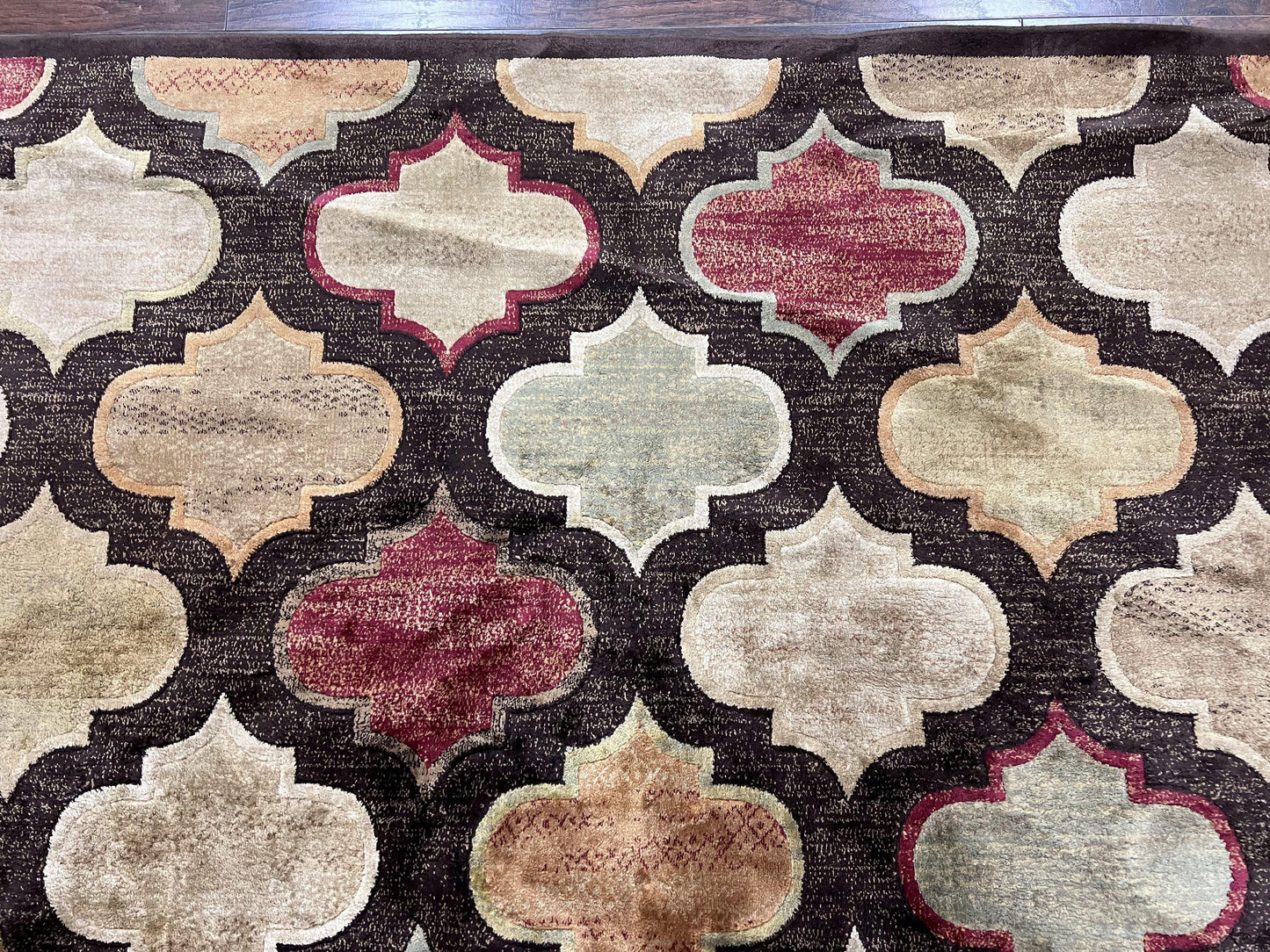 Panel Design Rug 5x7, Multicolor Contemporary Area Rug, Small Living Room Rug