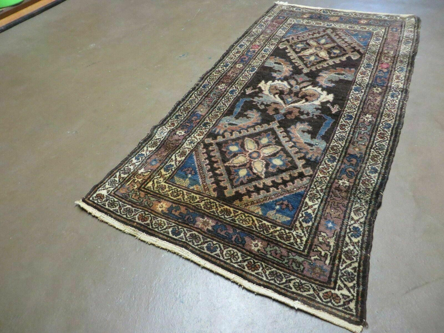 3' X 6' Antique Handmade India Floral Oriental Wool Rug Veg Dyes Nice-1