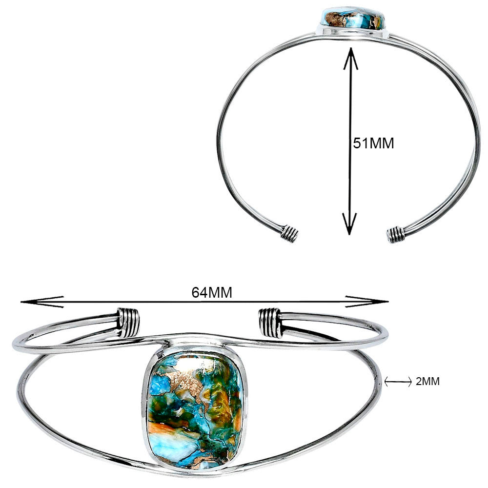Premium Quality Spiny Oyster Turquoise Cuff Bangle Bracelet B-1013 32-EB10335