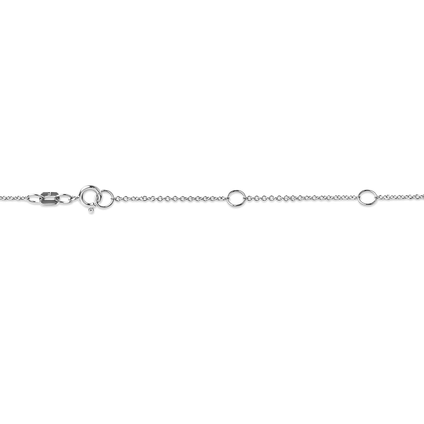 10K White Gold 1/2 Carat Round Brilliant-Cut Diamond Modern Bezel-Set Solitaire 16"-18" Pendant Necklace (H-I Color, SI2-I1 Clarity)-4