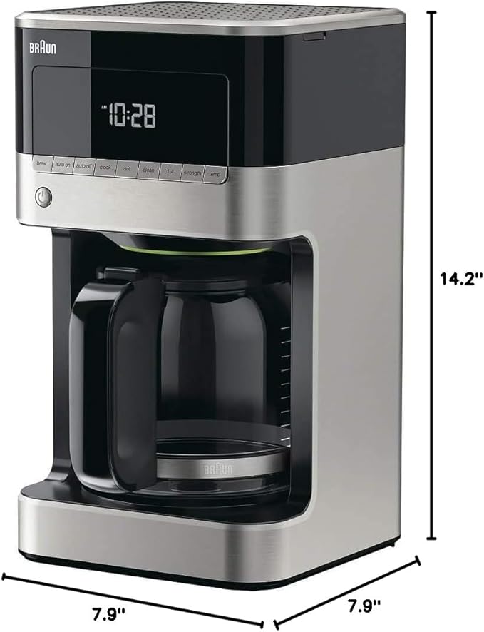 Braun BrewSense 12 cup Drip Coffee Maker, Black, KF7150BK