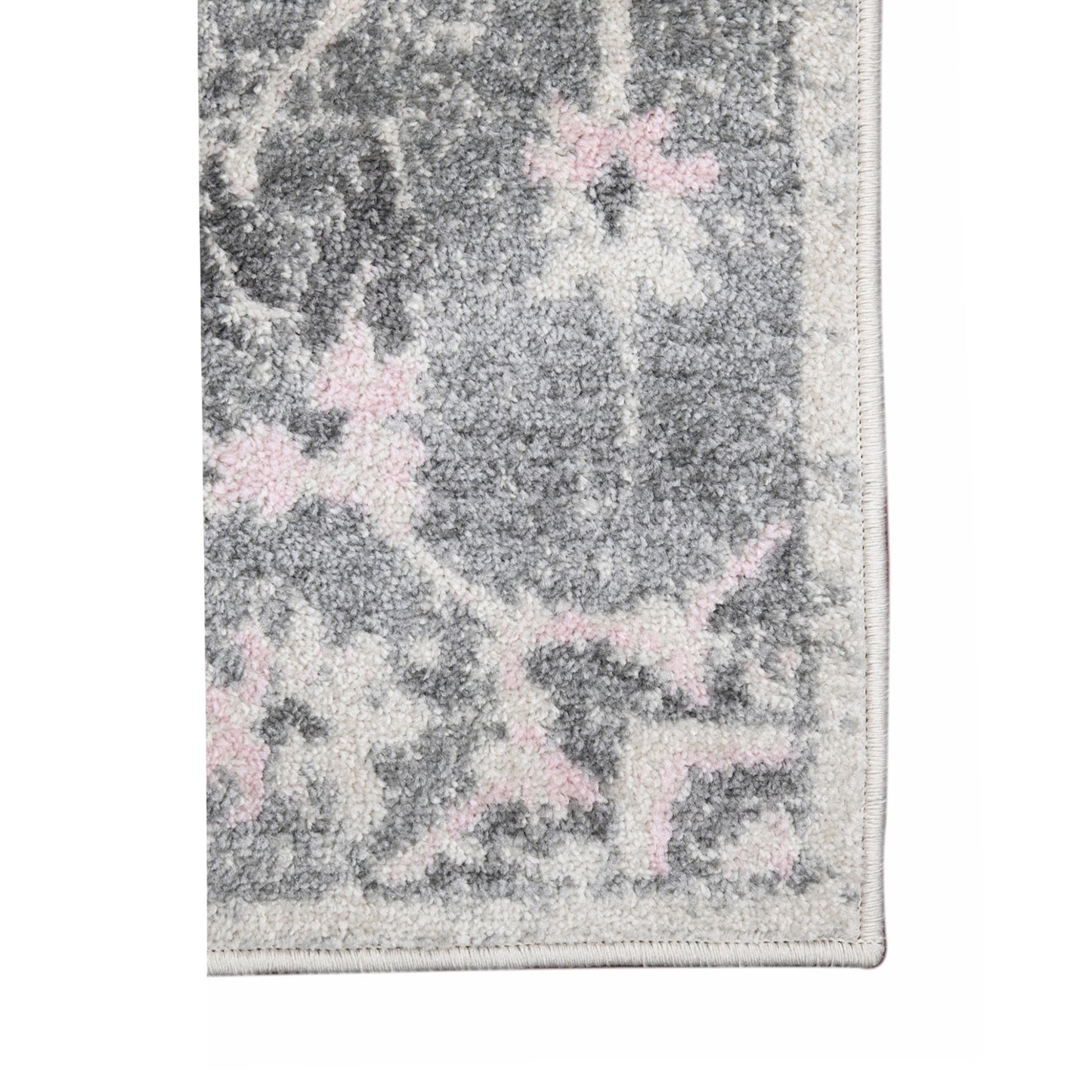 3' X 4' Gray And Dark Gray Medallion Distressed Area Rug
