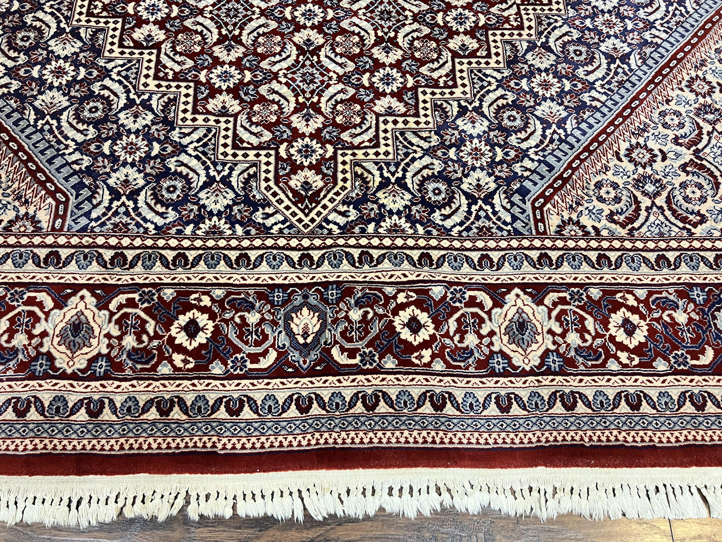 Karastan Rug 8x10, Kara Shah Red Bidjar, Belgium Power Loomed Rug, Wool Pile Karastan Rug, Vintage-4