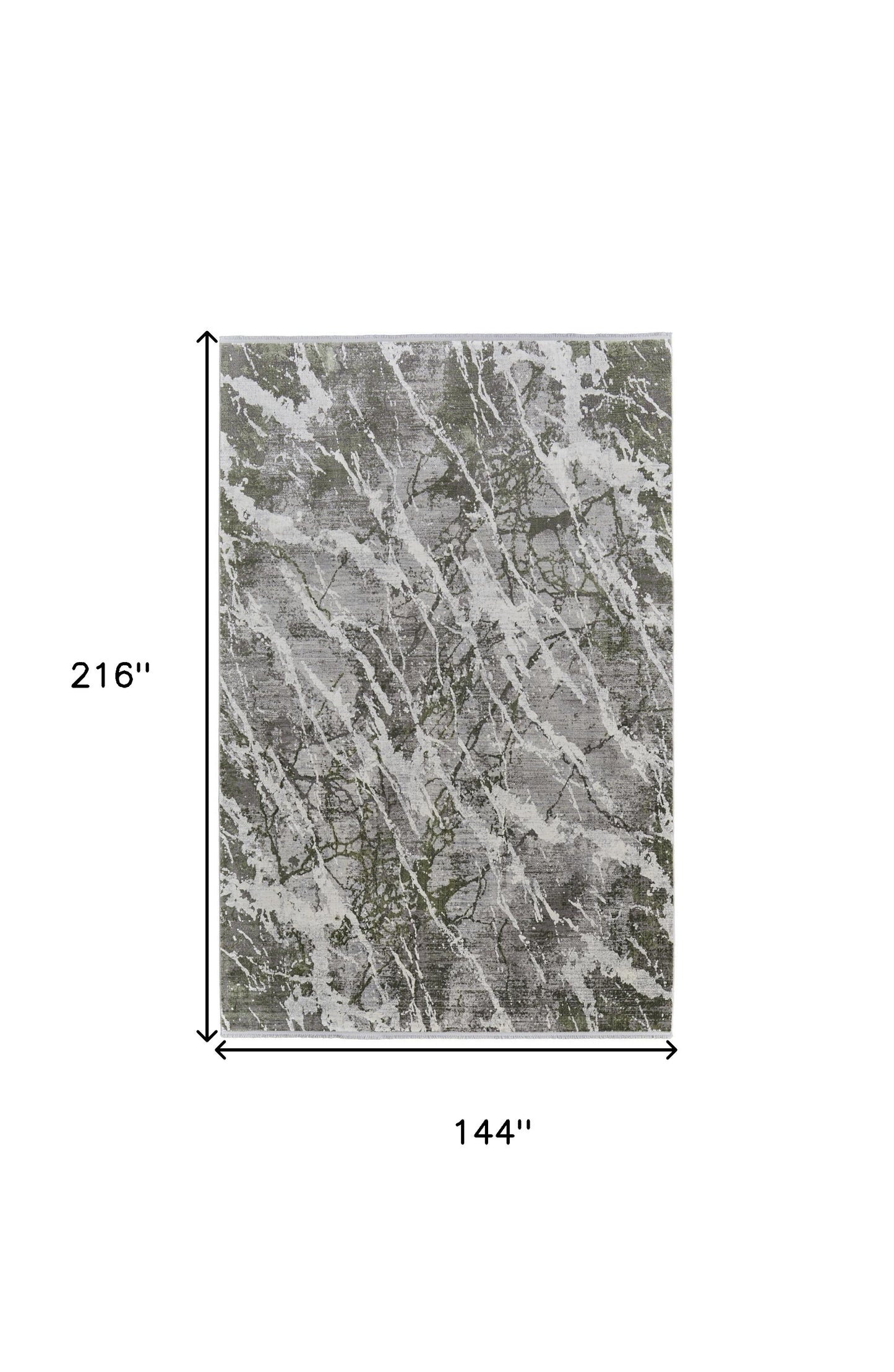 12' X 18' Taupe and Gray Abstract Power Loom Area Rug With Fringe