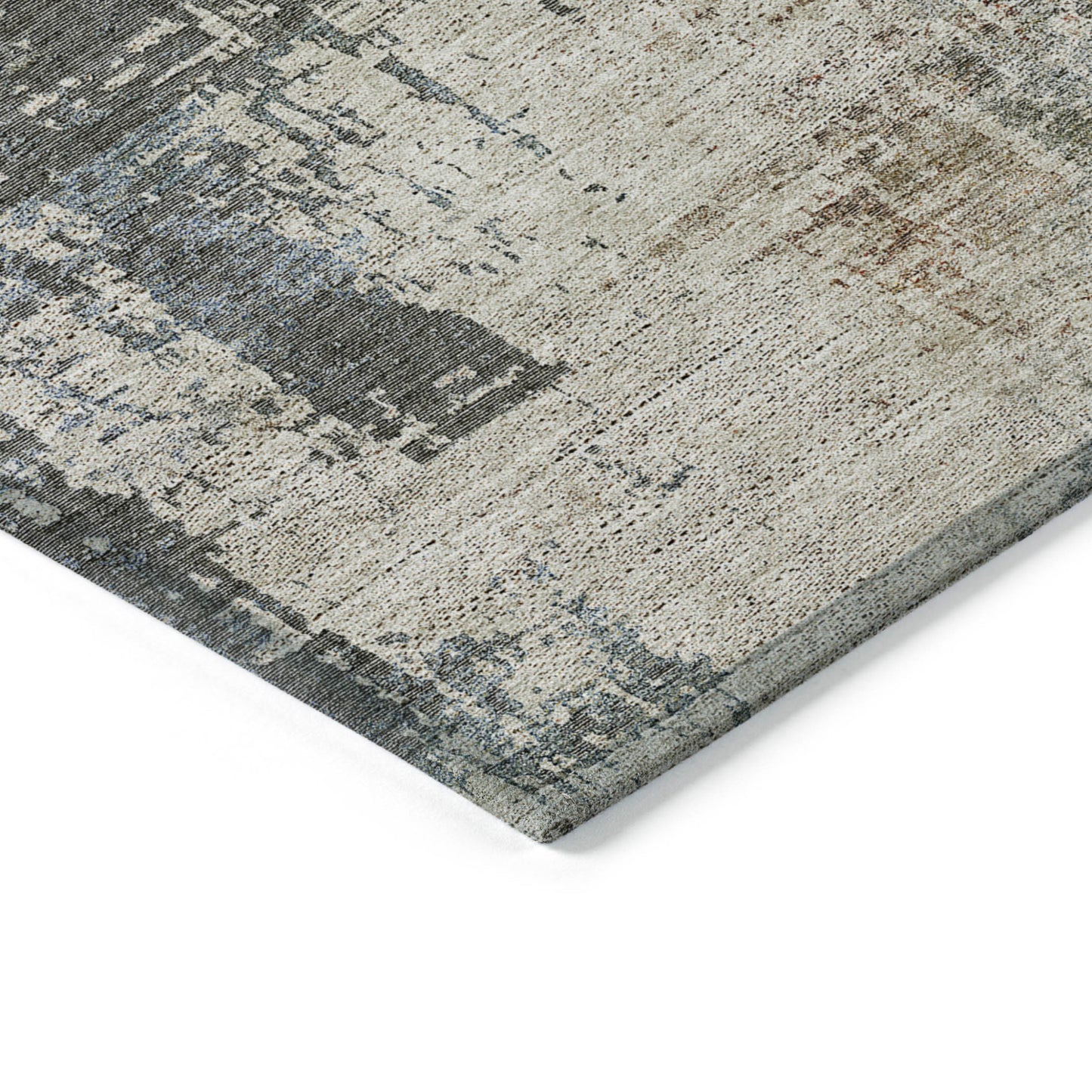 3' X 5' Beige Brown And Gray Abstract Washable Indoor Outdoor Area Rug