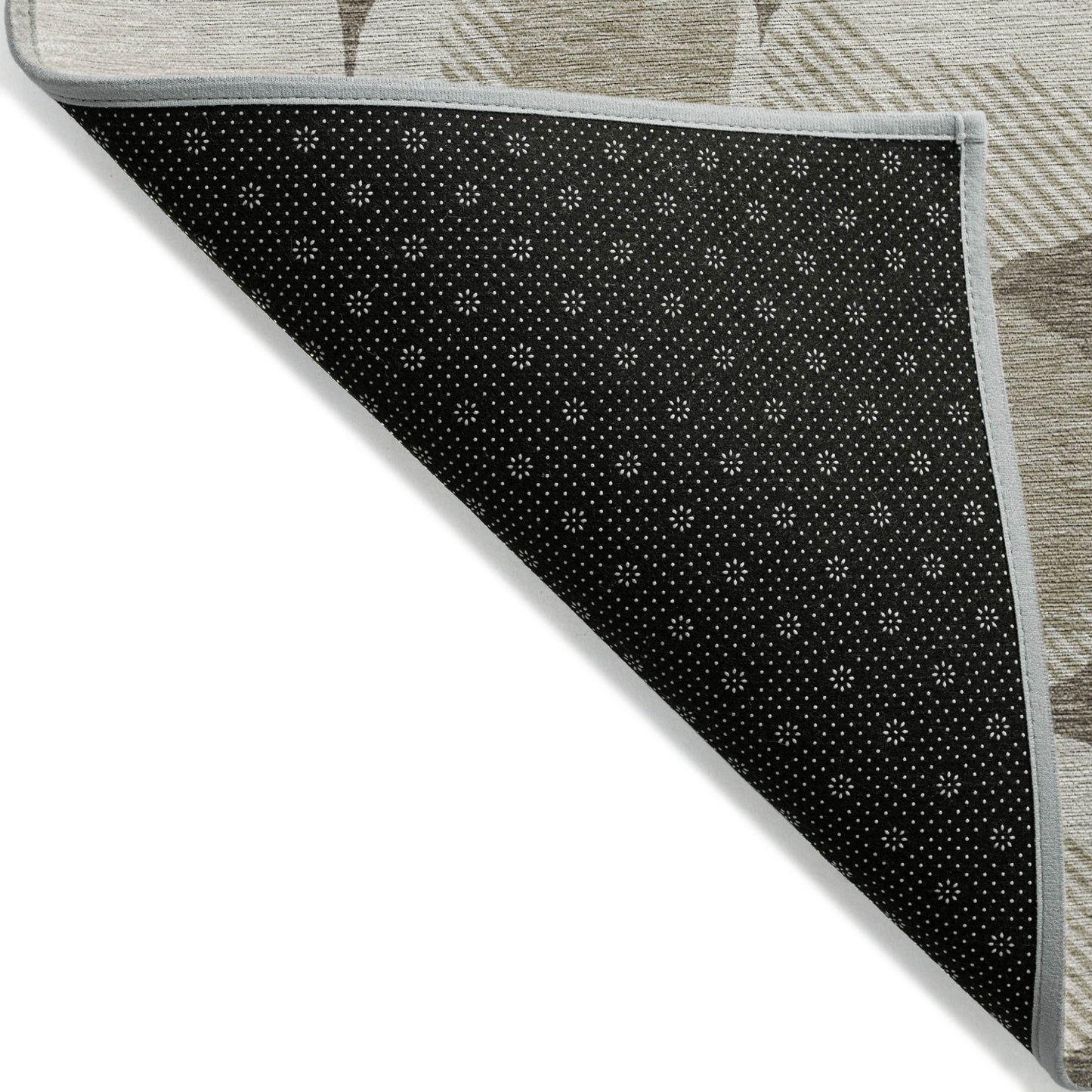 10' X 14' Taupe Beige And Gray Abstract Washable Indoor Outdoor Area Rug