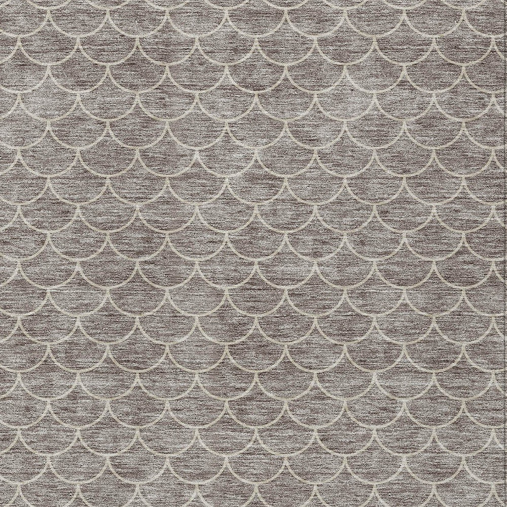 3' X 5' Taupe And Beige Geometric Washable Indoor Outdoor Area Rug
