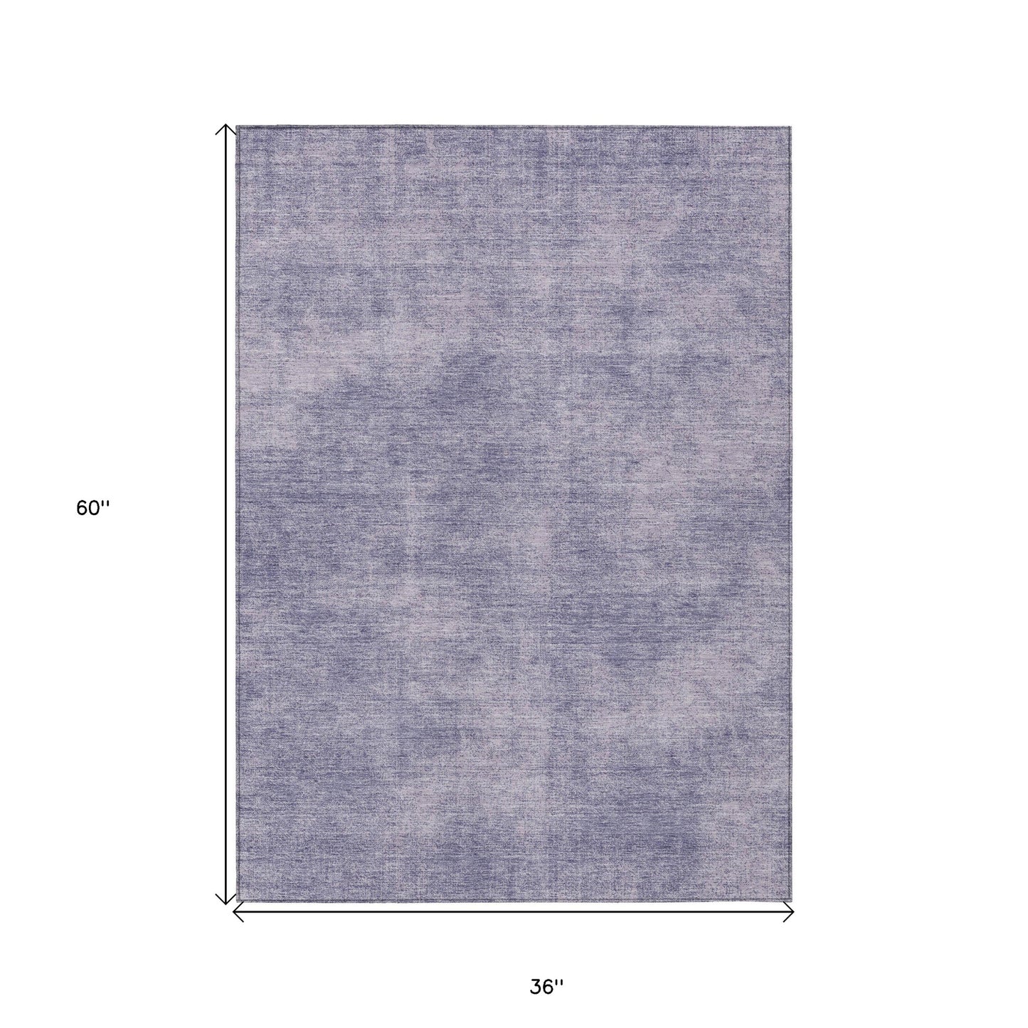 3' X 5' Purple Washable Indoor Outdoor Area Rug