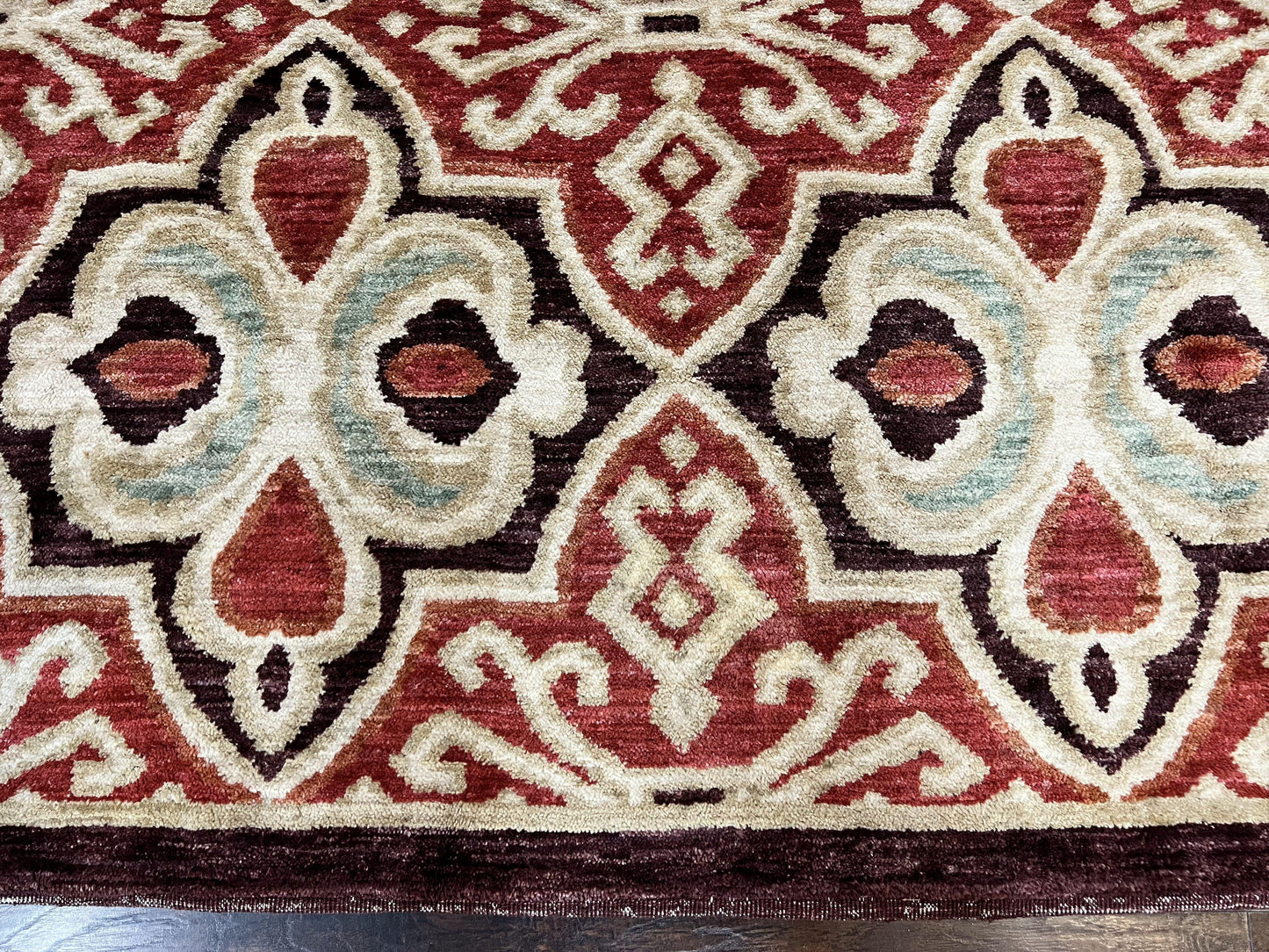 Portuguese Rug 9x12, Vintage Carpet, Handmade Wool Rug