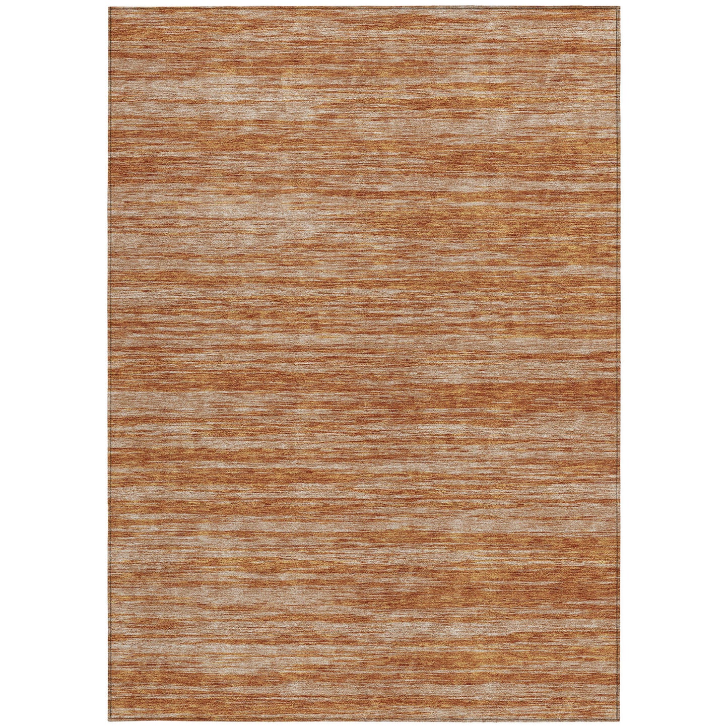 3' X 5' Copper And Rust Abstract Washable Indoor Outdoor Area Rug