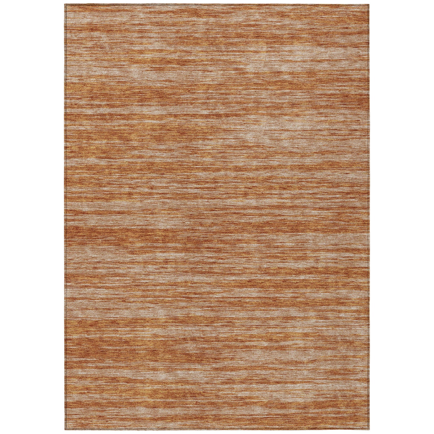 3' X 5' Copper And Rust Abstract Washable Indoor Outdoor Area Rug