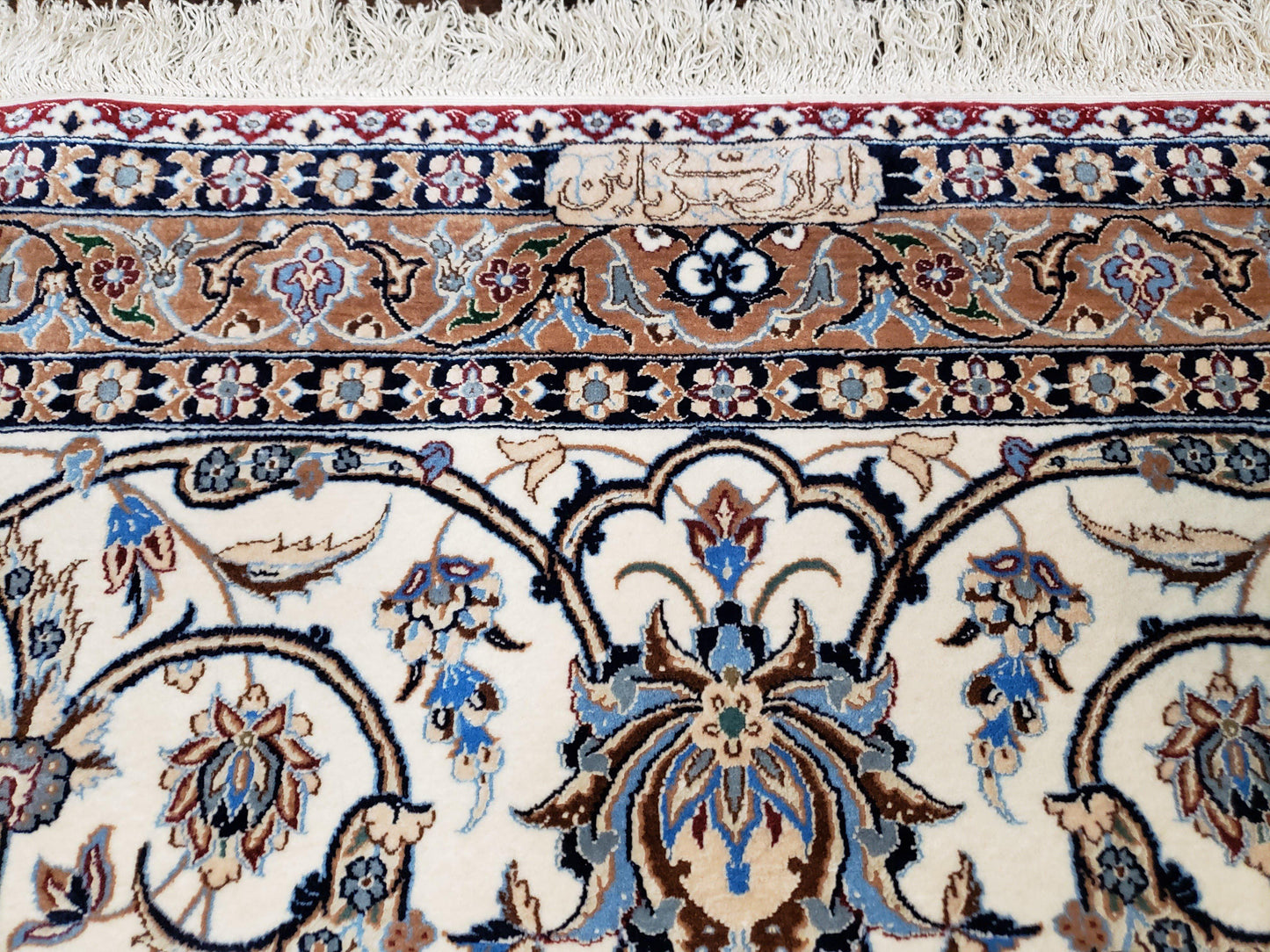 Persian Nain Rug 11x15 – Wool on Silk, Hand-Knotted, Signed Masterpiece-2