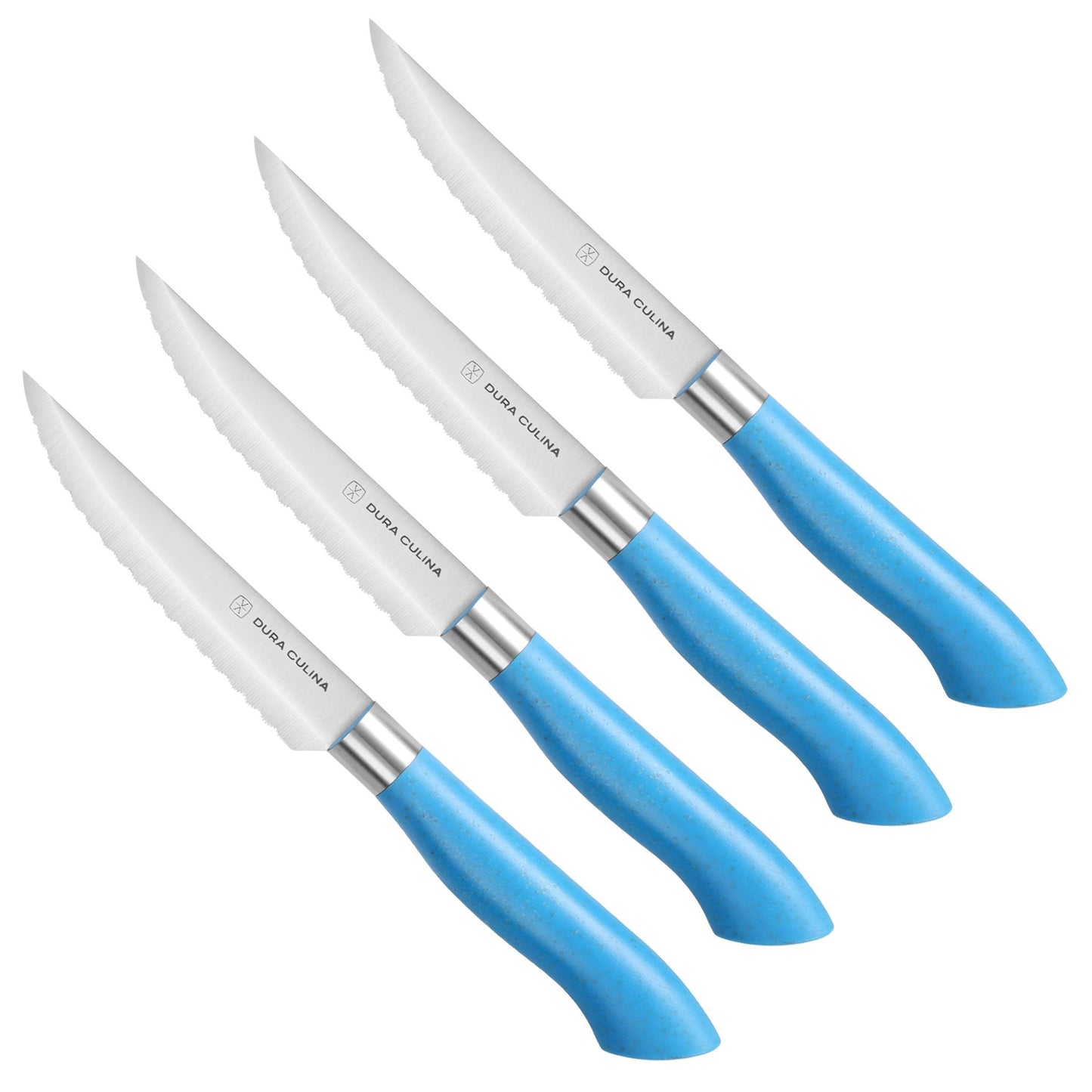 EcoCut 4 Piece Steak Knife Set, Blue