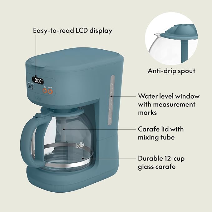 Bella 12 cup Programmable Coffee Maker