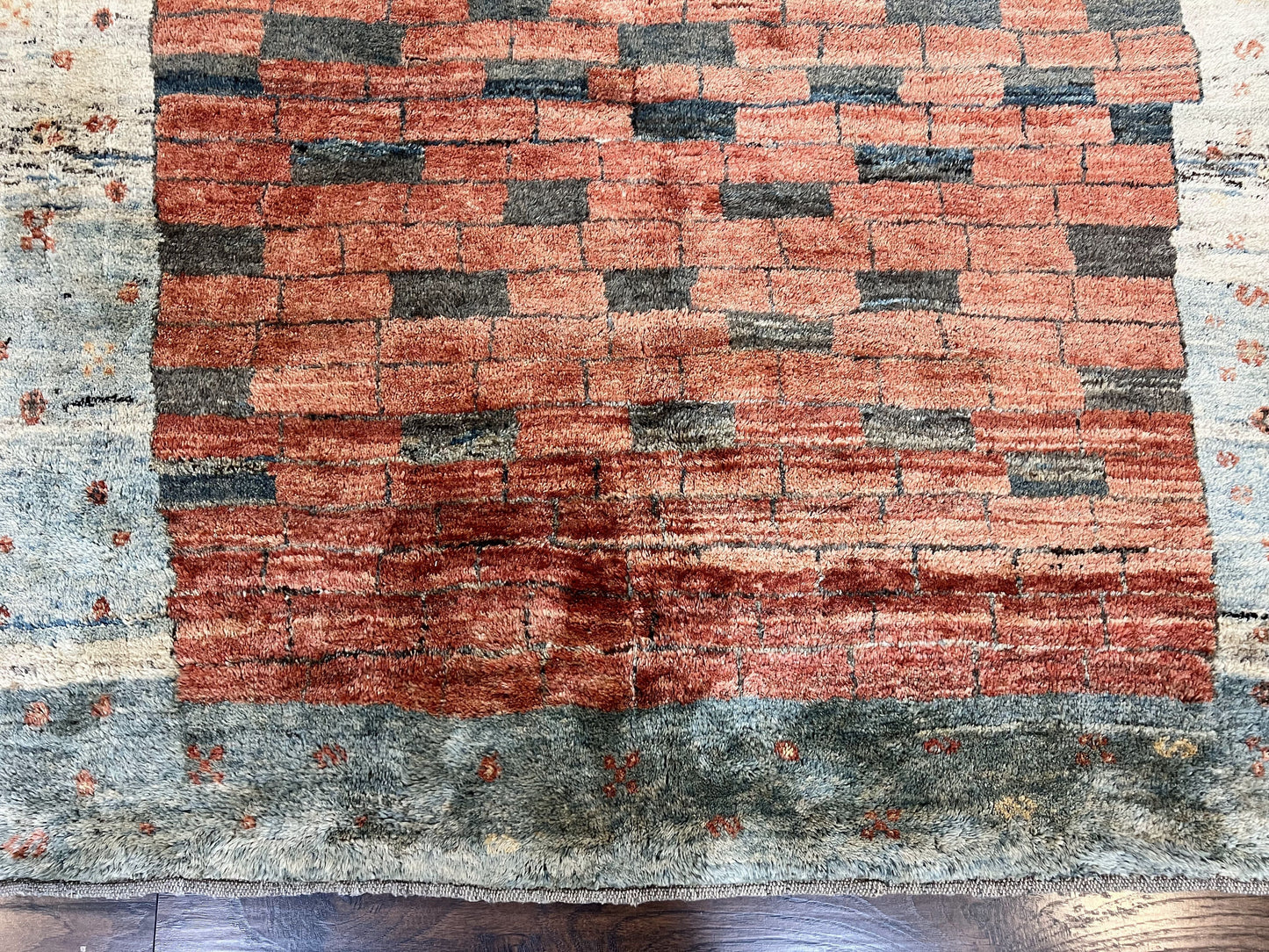 Persian Gabbeh Rug 6x8 ft, Wool Handmade Tribal Rug