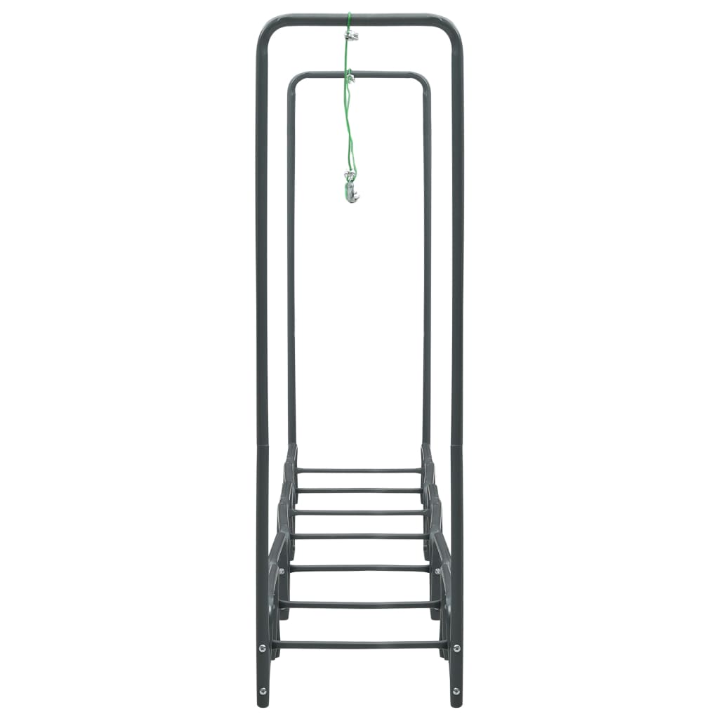 NNEVL Firewood Rack Anthracite 360x35x120 cm Steel