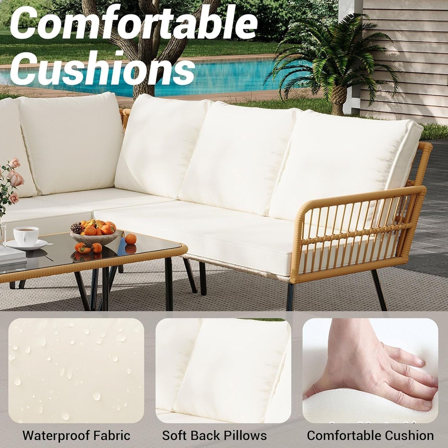 Comfortable Outdoor Sectional Patio Furniture Set for Relaxation
