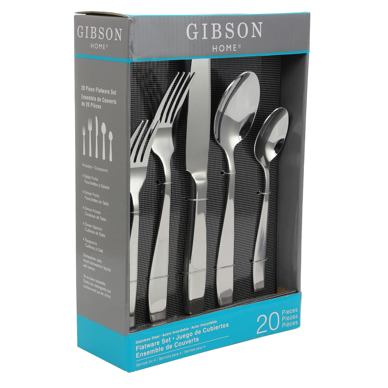 Gibson Castleford 20 Peice Flatware Set