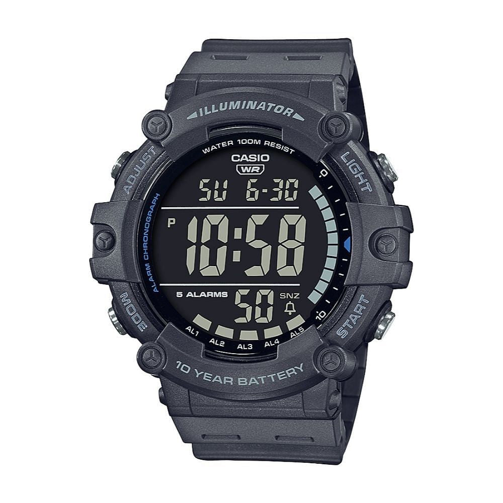 Casio Men's AE1500WH-8AV Wide Face Black Digital Grey Resin Strap Watch-0