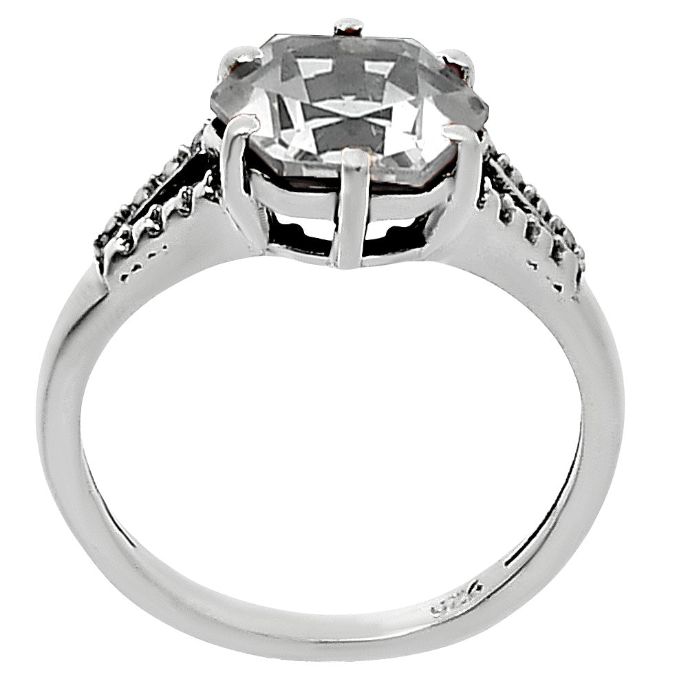 Natural Gemstones Hexagon Shape 925 Silver Ring Size 6-9 Jewelry AGR1033 R-1746-4