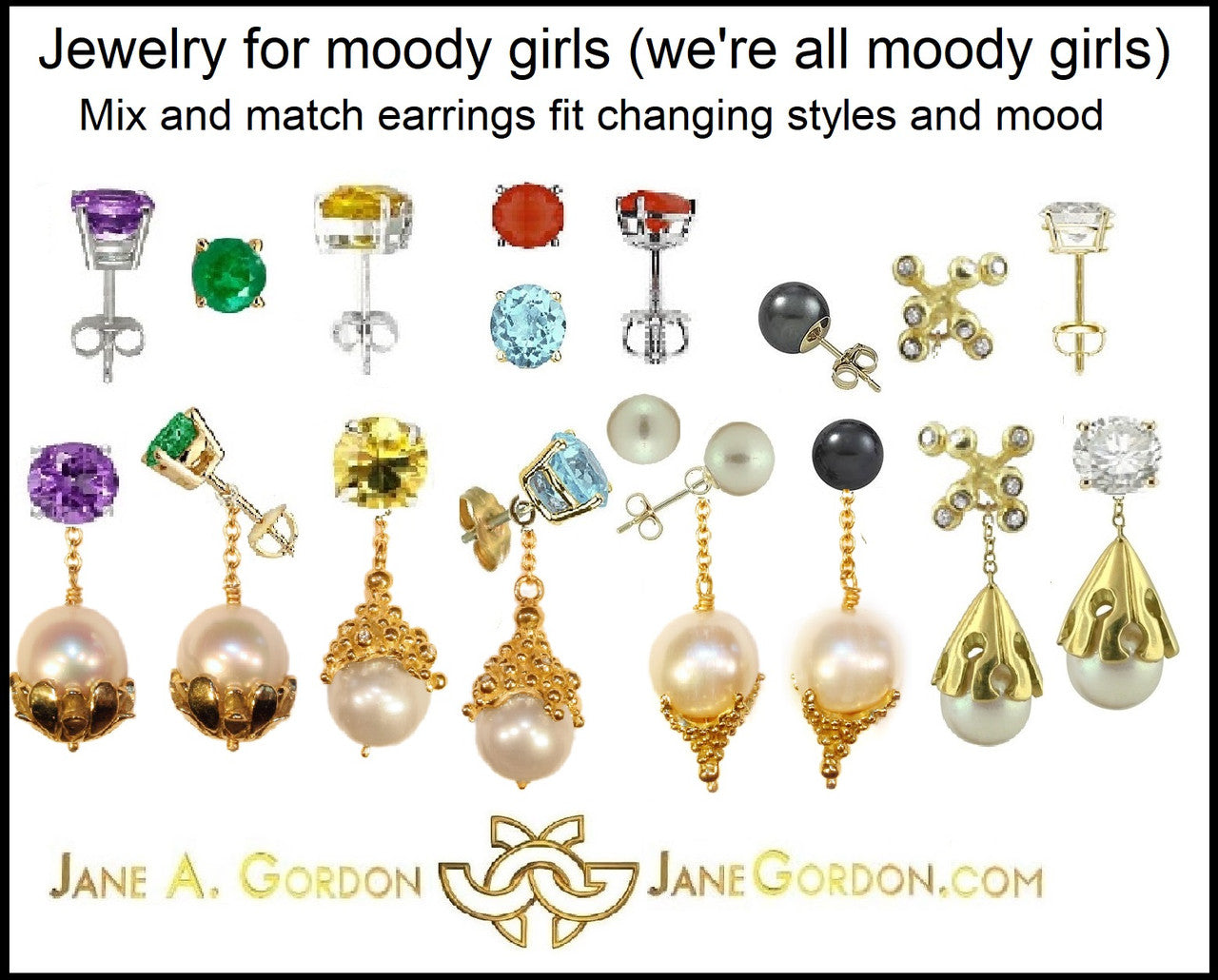 Dot Cap Pearl Drop Earrings- 18K Gold