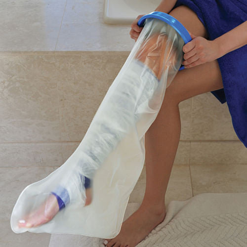 Waterproof Cast & Bandage Protector Adult Short Leg-0