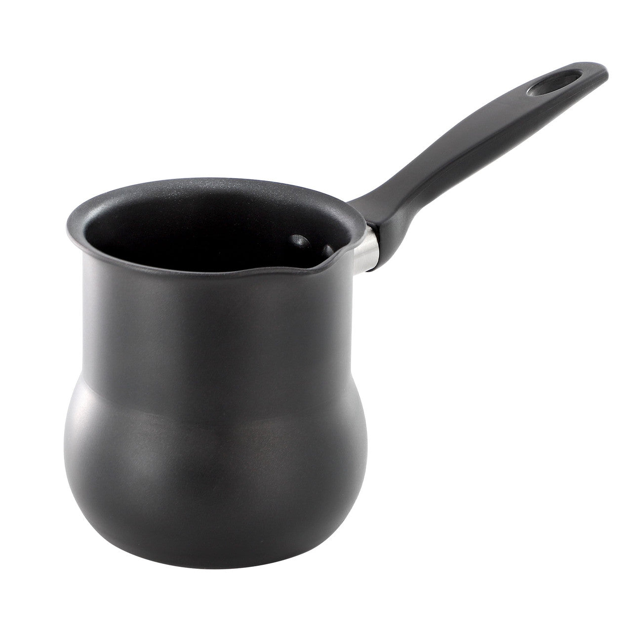 Better Chef 0.45 Quart Aluminum Nonstick Turkish Coffee Warmer in Black with Cool Touch Handle