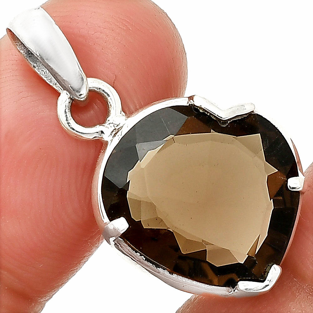 Natural Gem Stone Heart Shape 925 Silver Pendant Jewelry DGP1017 P-1043-7