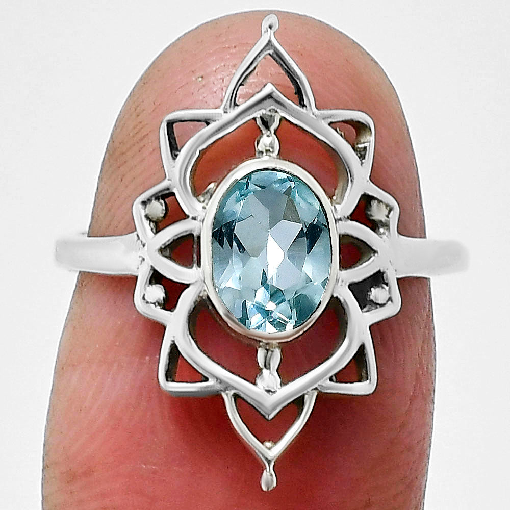 Natural Gemstones Oval Shape 925 Silver Ring S. 6-9 Jewelry DGR1143 R-1744-8