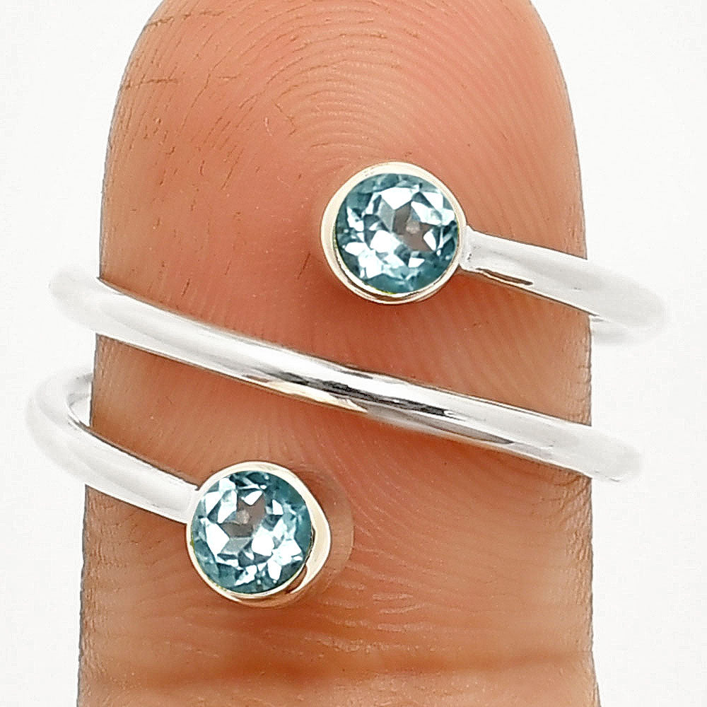 Natural Gemstones Round Shape 925 Silver Ring Size 6-9 Jewelry DGR1145 R-1185-8