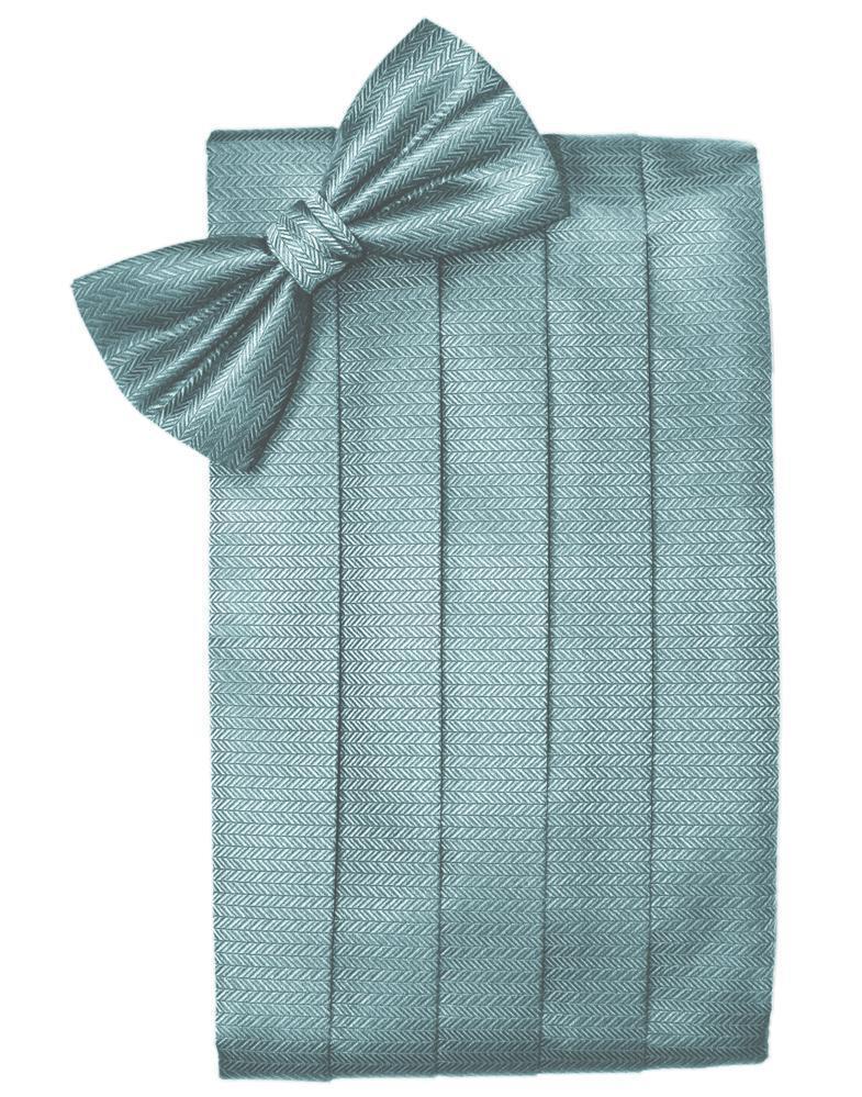 Set Herringbone Cummerbund & Bow Tie-11