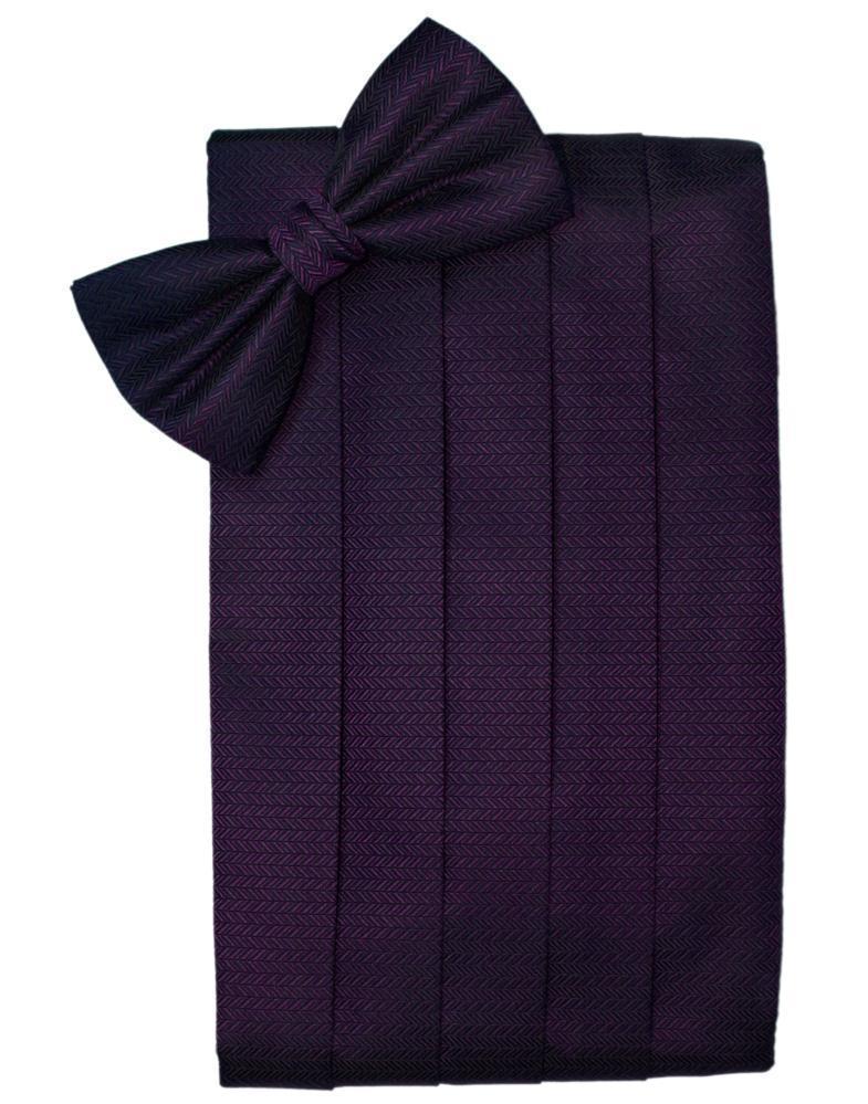 Set Herringbone Cummerbund & Bow Tie-38