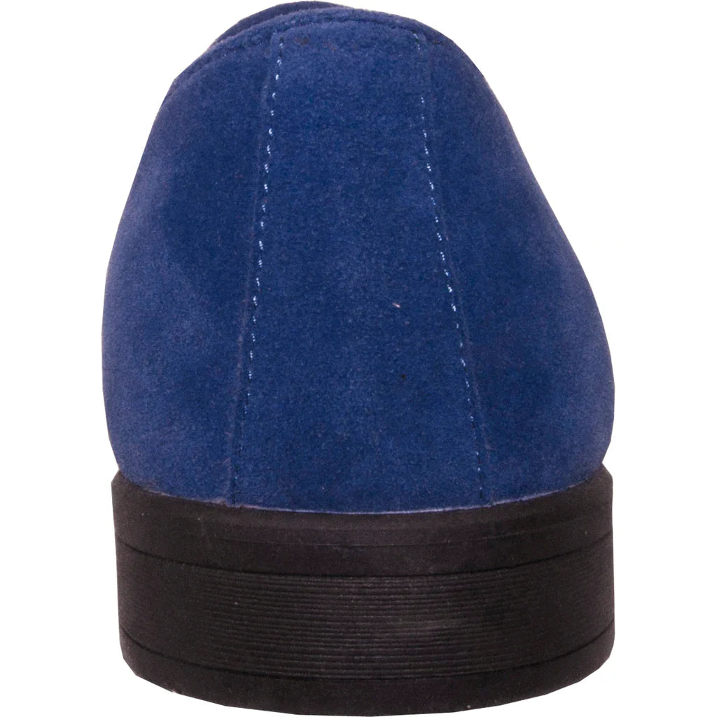 "Chelsea" Blue Suede Tuxedo Shoes-2
