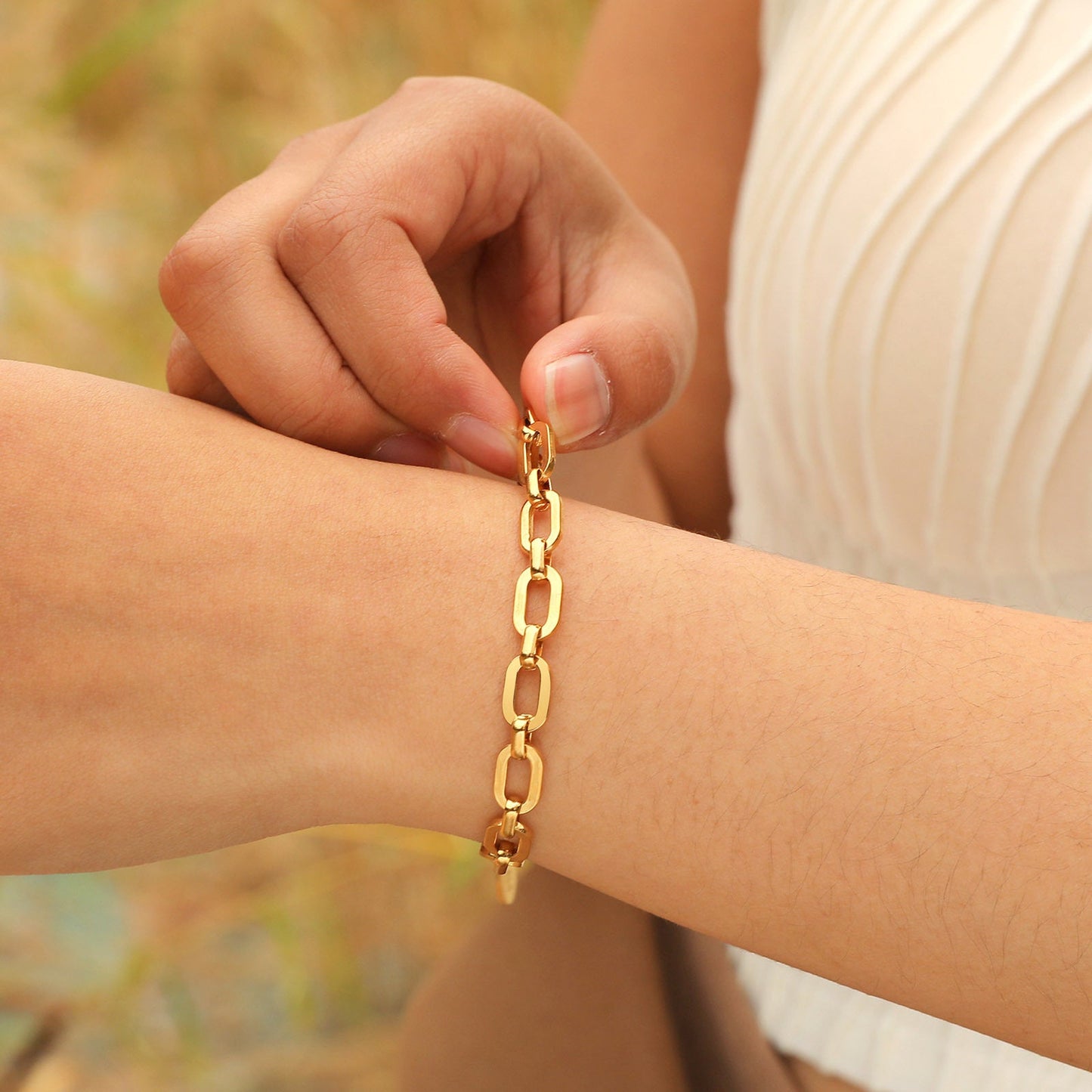 18K Gold Plated Luxe Link Bracelet