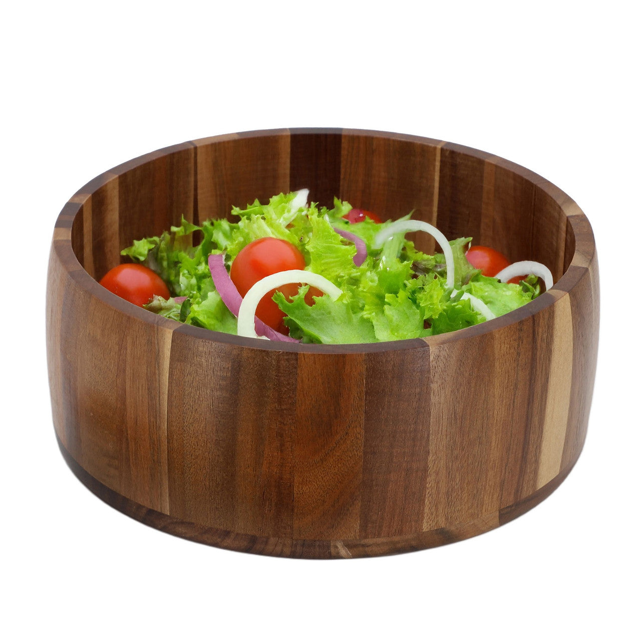 MegaChef 9.75 Inch Large Acacia Wood Salad Bowl