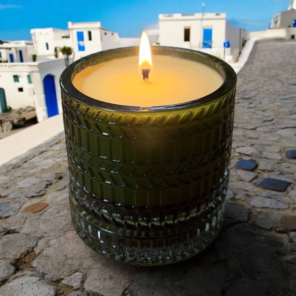 Premium Olive Oil Candle, Rose Geranium 215g-3