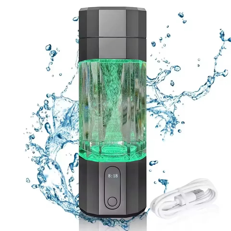2025 10000PPB Hydrogen Water Bottle with Colorful Light & Valve