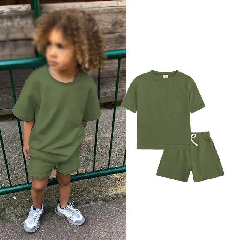 2-piece T-shirt and shorts tracksuit set for children Multivariant