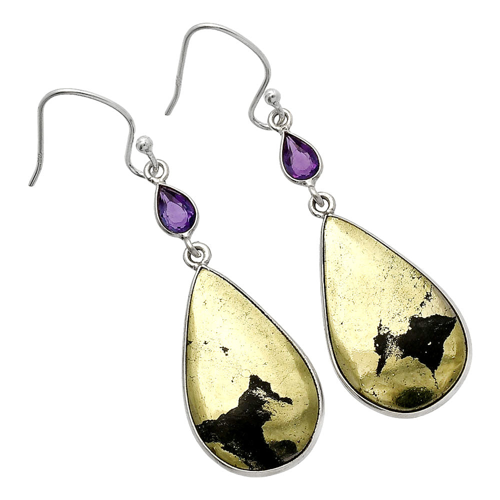 Apache Gold Healer's Gold & Amethyst Earrings E-1002 SDE82640